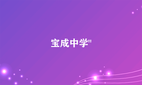 宝成中学