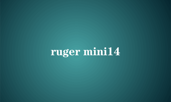 ruger mini14