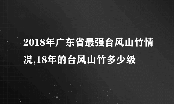 2018年广东省最强台风山竹情况,18年的台风山竹多少级