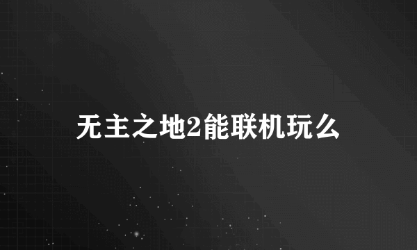无主之地2能联机玩么