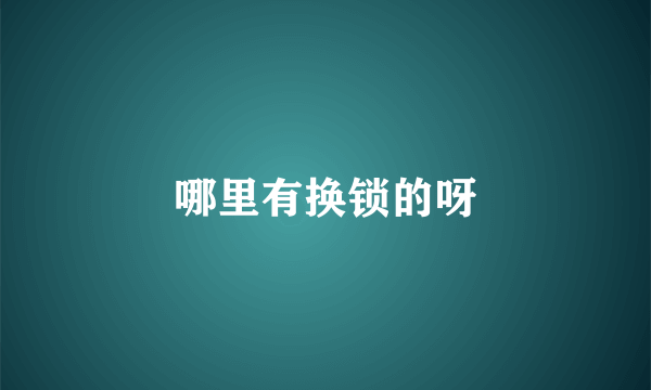 哪里有换锁的呀
