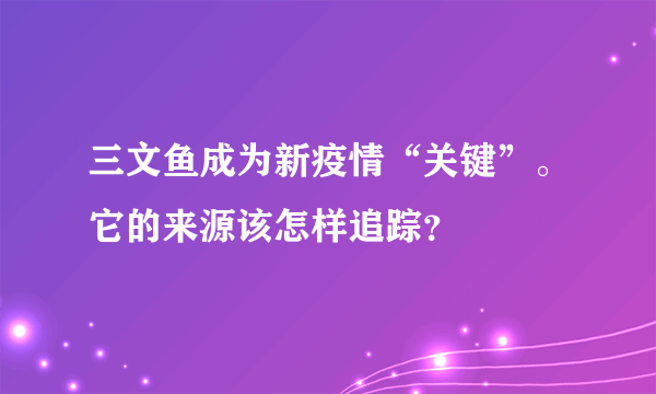 三文鱼成为新疫情“关键”。它的来源该怎样追踪？