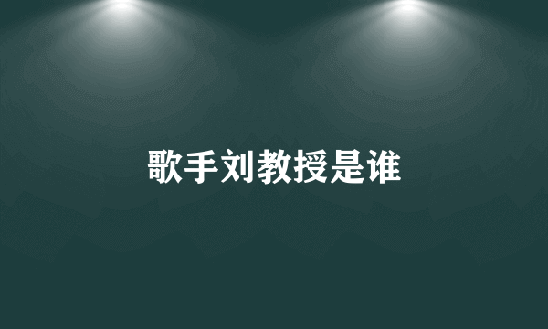 歌手刘教授是谁