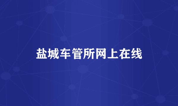 盐城车管所网上在线