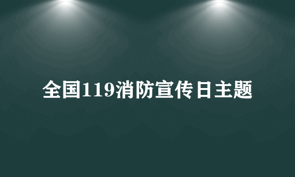 全国119消防宣传日主题