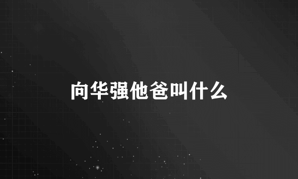 向华强他爸叫什么
