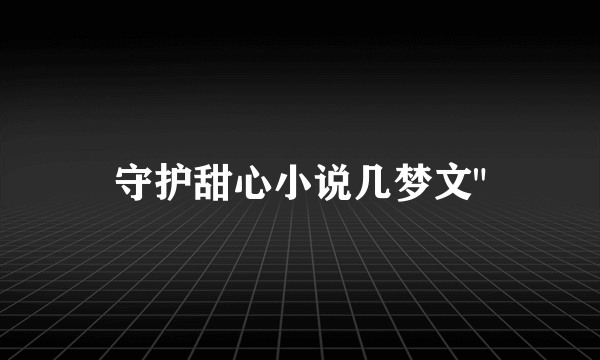 守护甜心小说几梦文