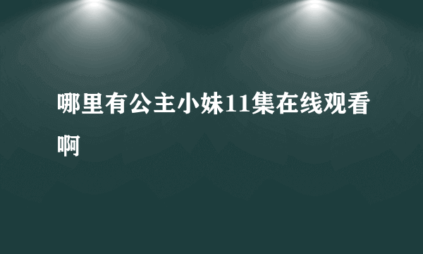 哪里有公主小妹11集在线观看啊