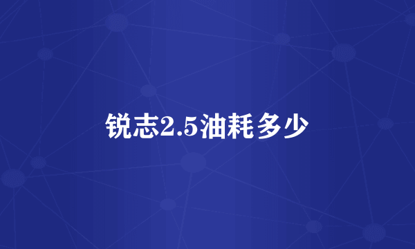 锐志2.5油耗多少