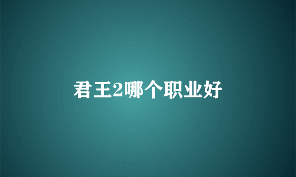 君王2哪个职业好
