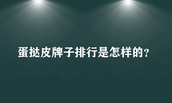 蛋挞皮牌子排行是怎样的？