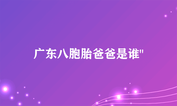 广东八胞胎爸爸是谁