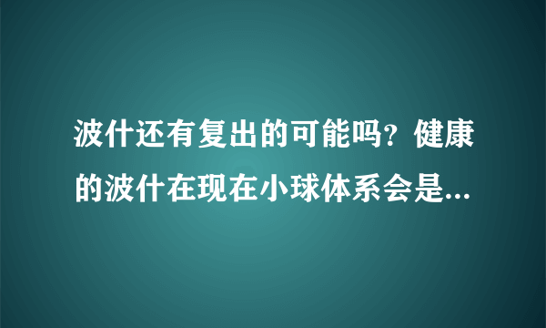 波什还有复出的可能吗？健康的波什在现在小球体系会是怎样的一种存在？