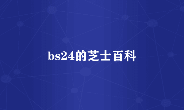 bs24的芝士百科