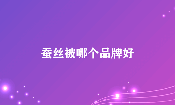 蚕丝被哪个品牌好