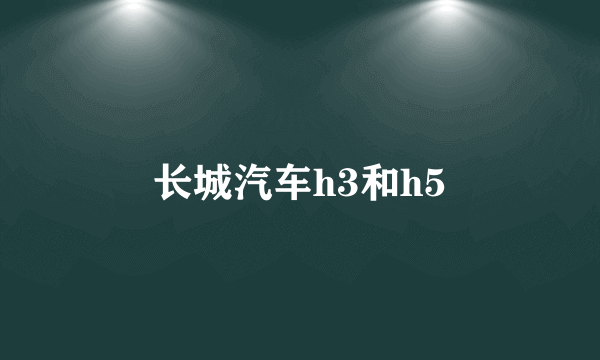 长城汽车h3和h5