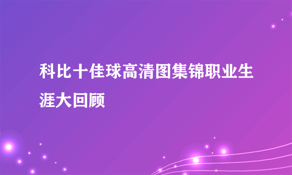 科比十佳球高清图集锦职业生涯大回顾
