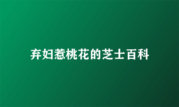 弃妇惹桃花的芝士百科