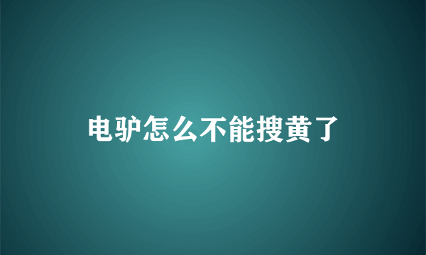电驴怎么不能搜黄了