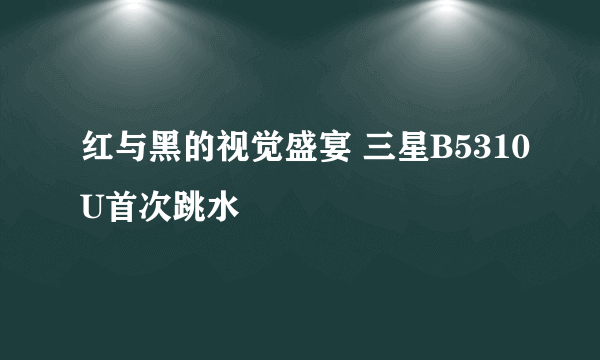 红与黑的视觉盛宴 三星B5310U首次跳水