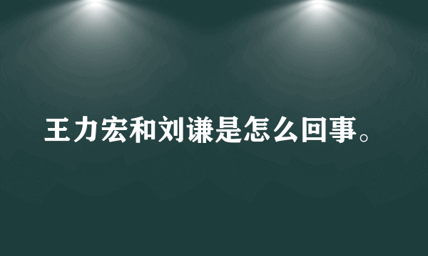 王力宏和刘谦是怎么回事。
