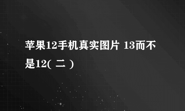 苹果12手机真实图片 13而不是12( 二 )