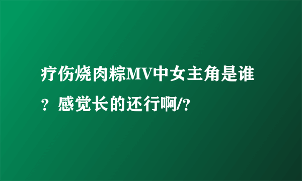 疗伤烧肉粽MV中女主角是谁？感觉长的还行啊/？