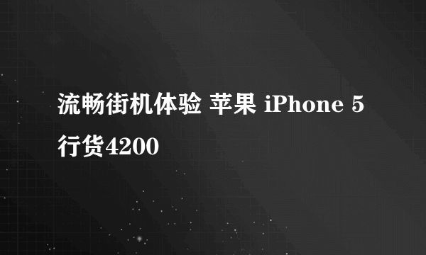流畅街机体验 苹果 iPhone 5行货4200