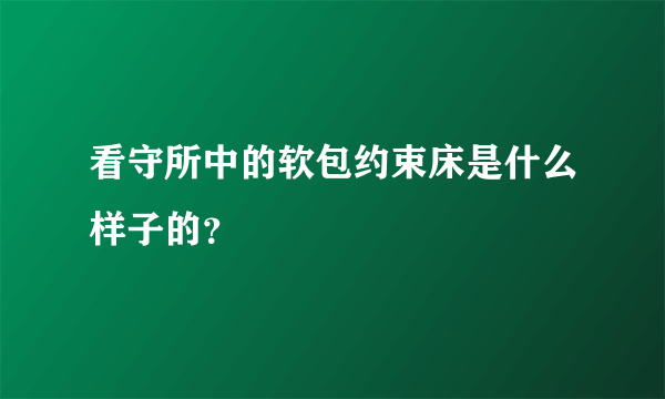 看守所中的软包约束床是什么样子的？