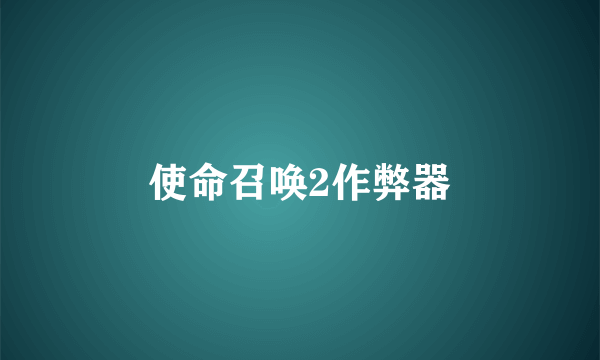 使命召唤2作弊器