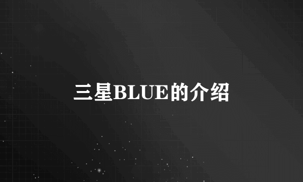 三星BLUE的介绍