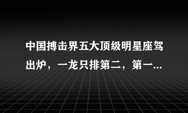 中国搏击界五大顶级明星座驾出炉，一龙只排第二，第一身价几十亿