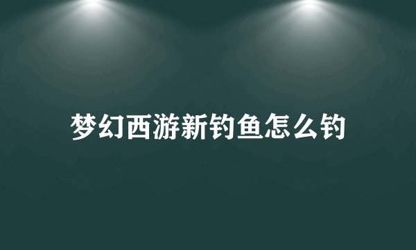 梦幻西游新钓鱼怎么钓