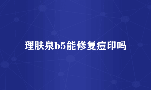 理肤泉b5能修复痘印吗