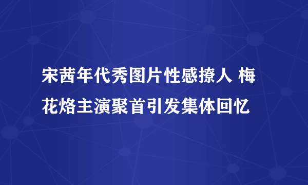 宋茜年代秀图片性感撩人 梅花烙主演聚首引发集体回忆