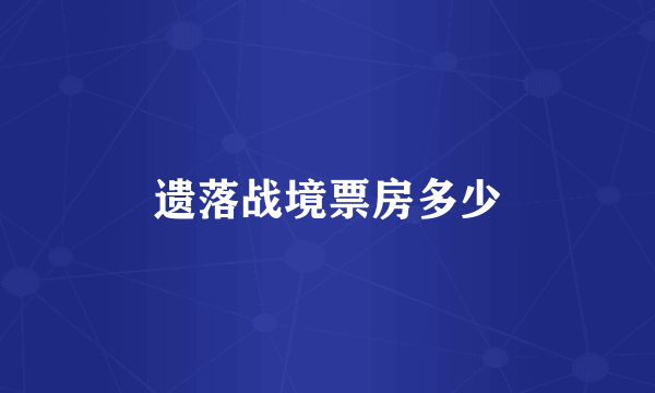 遗落战境票房多少