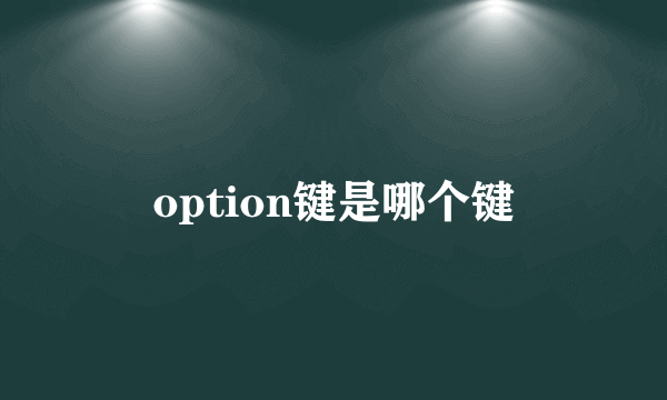 option键是哪个键