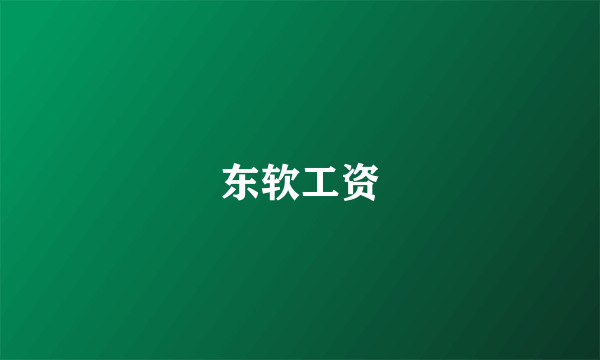 东软工资
