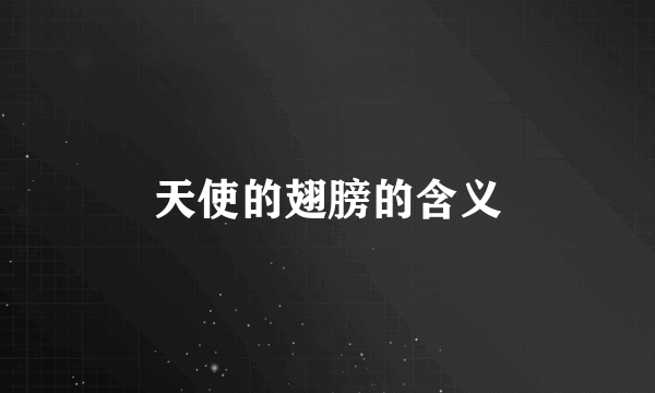 天使的翅膀的含义