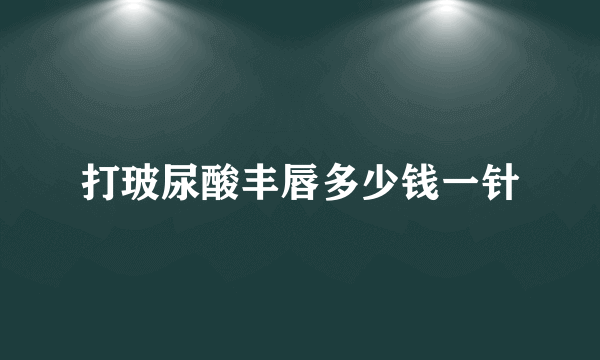 打玻尿酸丰唇多少钱一针