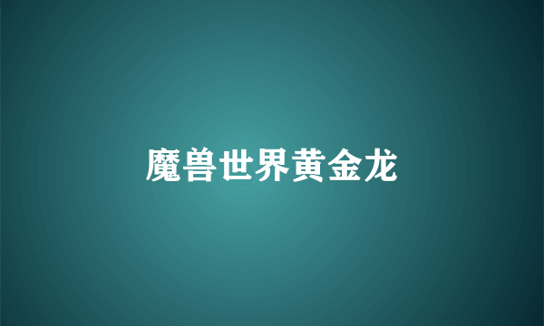 魔兽世界黄金龙