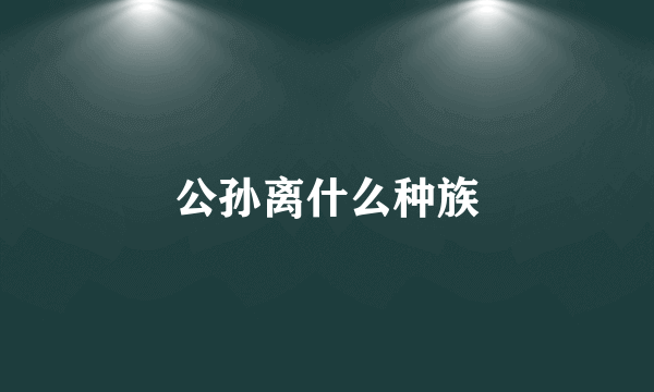 公孙离什么种族