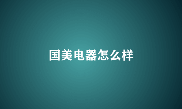 国美电器怎么样