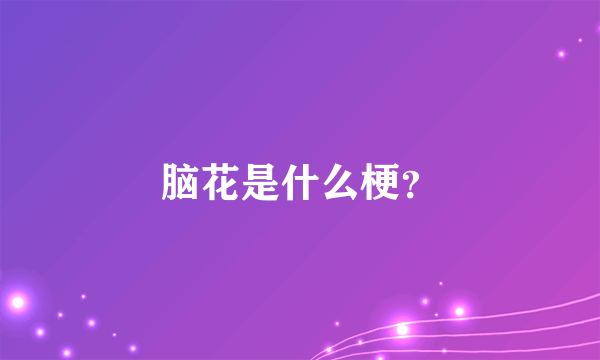 脑花是什么梗？