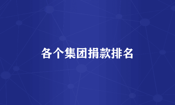 各个集团捐款排名