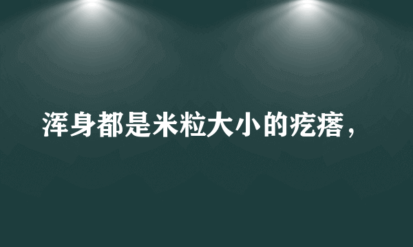 浑身都是米粒大小的疙瘩，