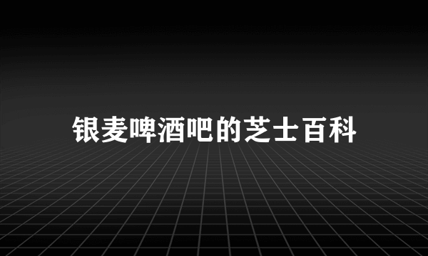 银麦啤酒吧的芝士百科