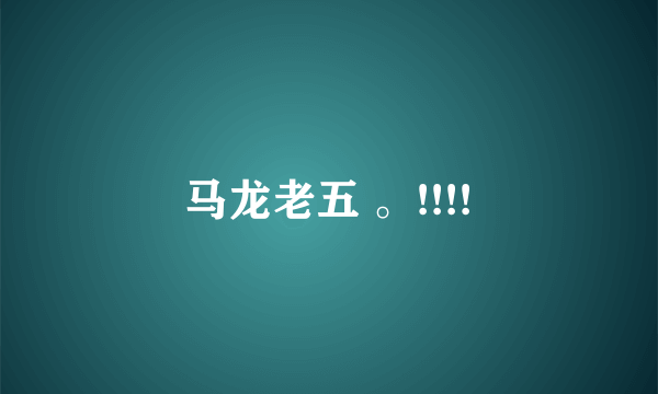 马龙老五 。!!!!