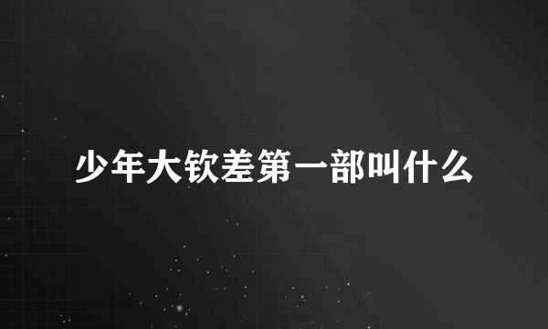 少年大钦差第一部叫什么