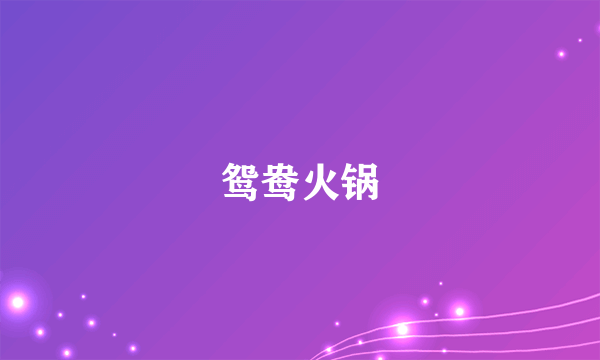 鸳鸯火锅